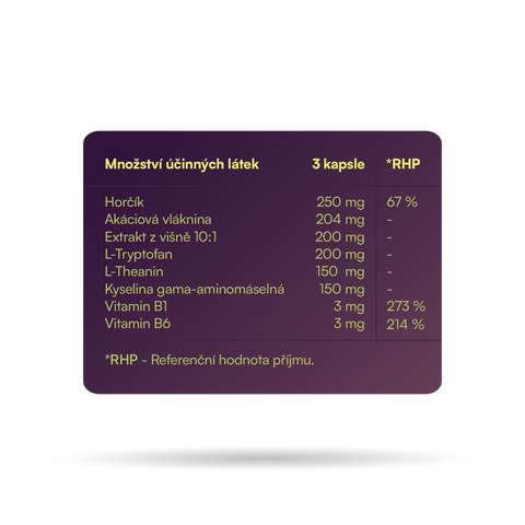Tabulka složení Hevi™ Deep Sleep Magnesium+