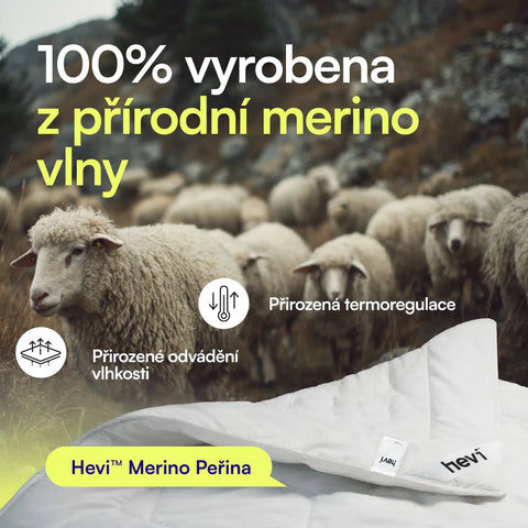 Přehled vlastností Hevi™ Peřina Merino