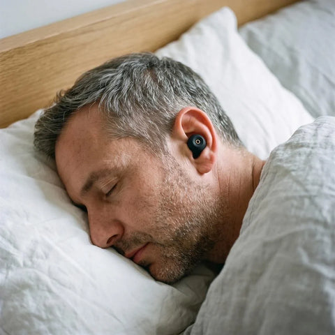 Hevi™ Silent Earplugs – pohodlné spaní na boku se špuntem v uchu